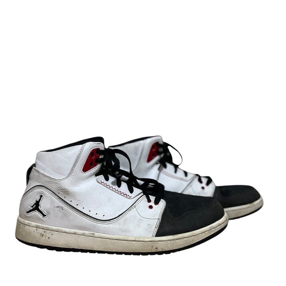Nike Air Jordan 1 Flight 2 Premium White-Black-Red 640603-101 Men's Size 13